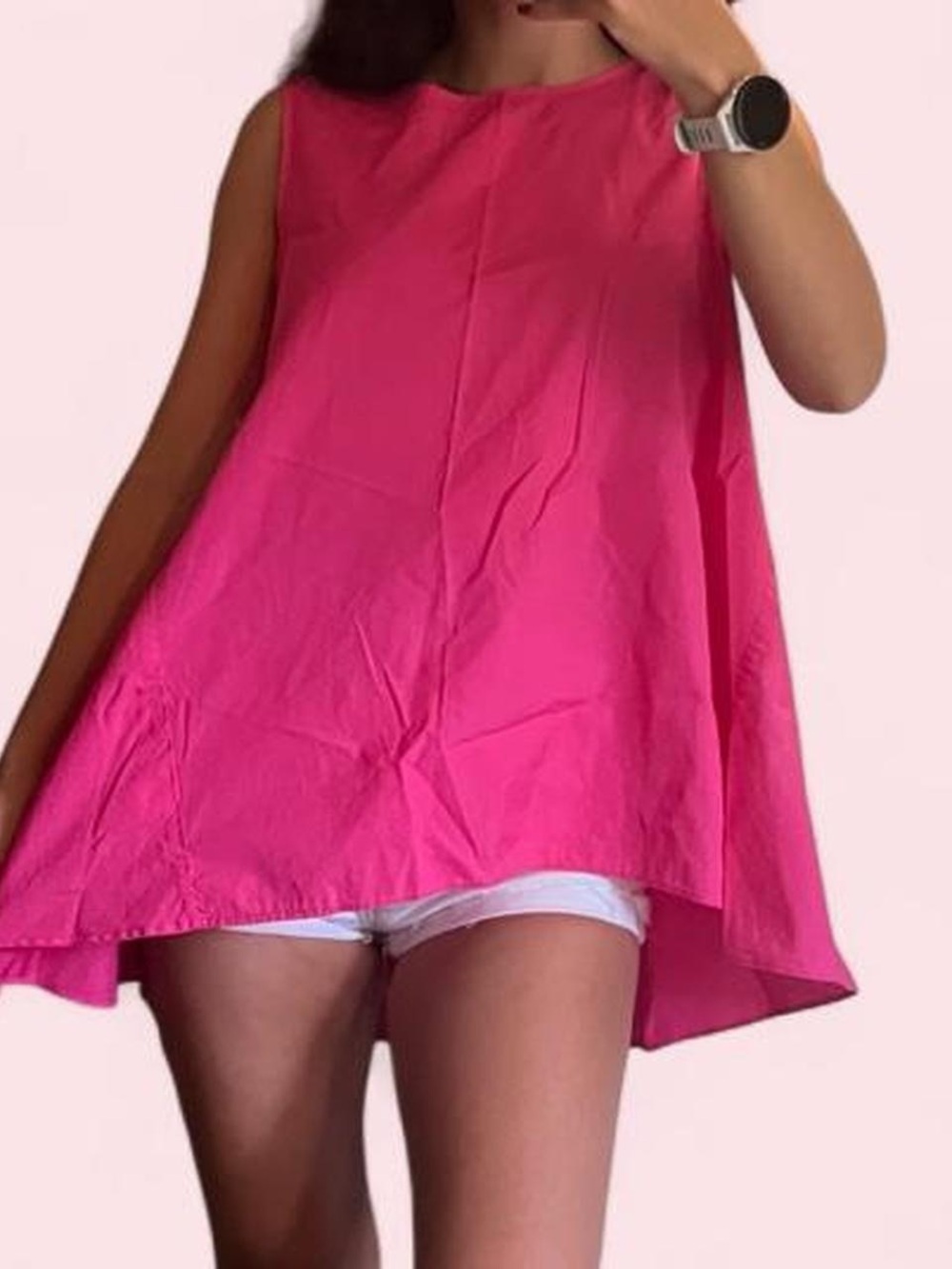 Melissa Paige Sleeveless A-Line Tunic - Fuchsia Pink